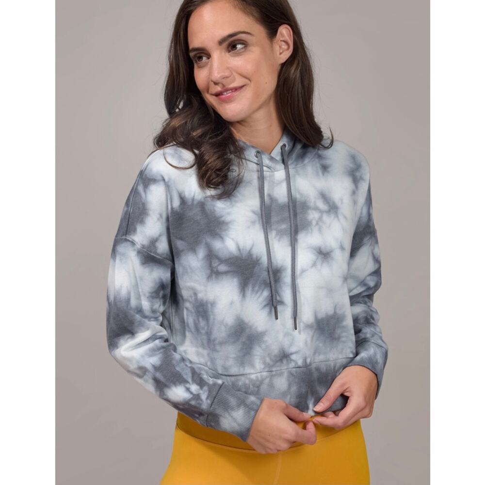 90 DEGREE BY REFLEX NWT Women's Tie Dye Pullover Sweatshirt Hoodie S